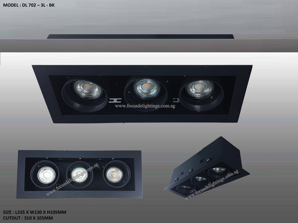 DL 702 SERIES - ADJUSTABLE RECESSED LIGHTING (PAR16)