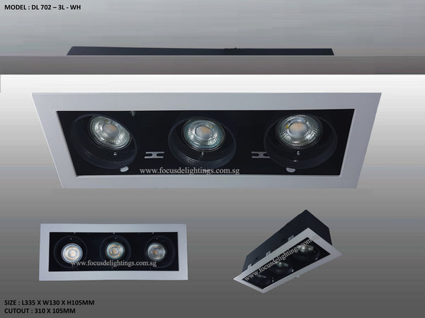 DL 702 SERIES - ADJUSTABLE RECESSED LIGHTING (PAR16)