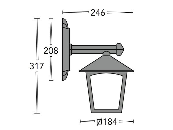 OUTDOOR LAMP WALL 2351