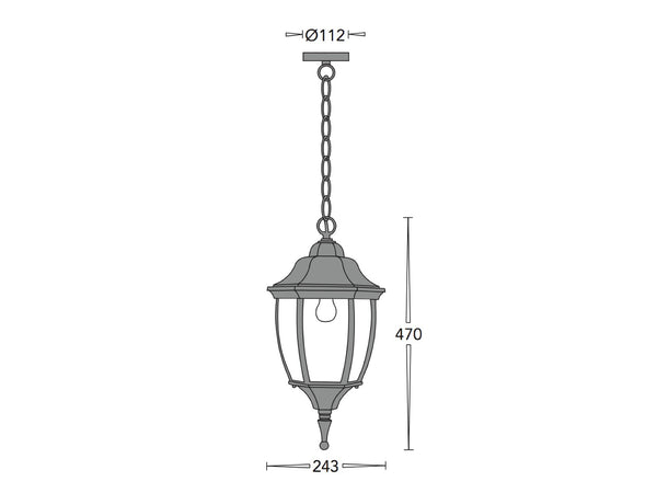 OUTDOOR LAMP HANGING 560-HG