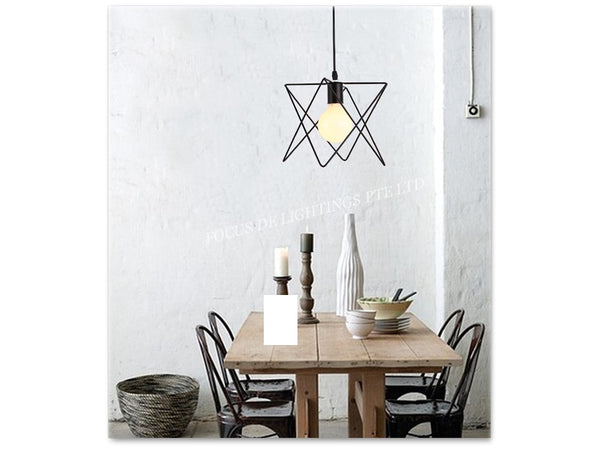 PENDANT LAMP 6568 (SINGLE OR 3 BULBS TYPE)