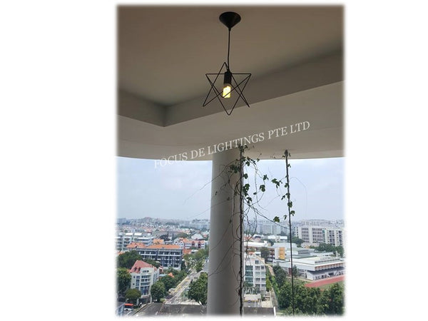 PENDANT LAMP 6568 (SINGLE OR 3 BULBS TYPE)