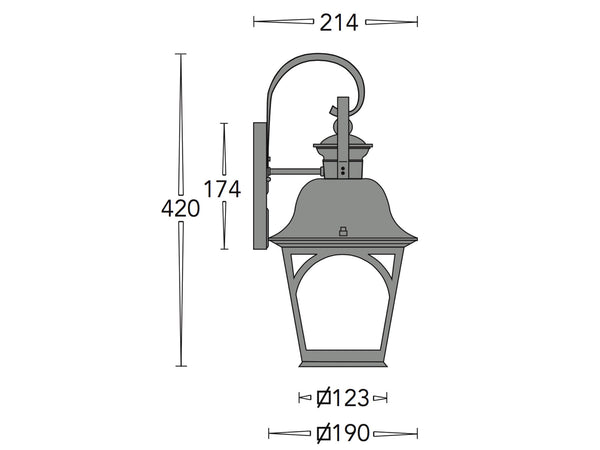OUTDOOR LAMP WALL 785 BLACK