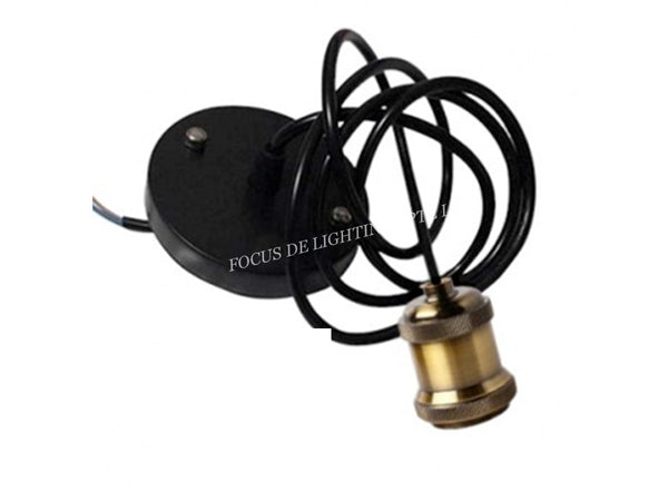 PENDENT LAMP VINTAGE E27 BRASS HOLDER