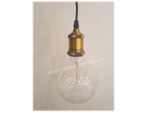 PENDENT LAMP VINTAGE E27 BRASS HOLDER