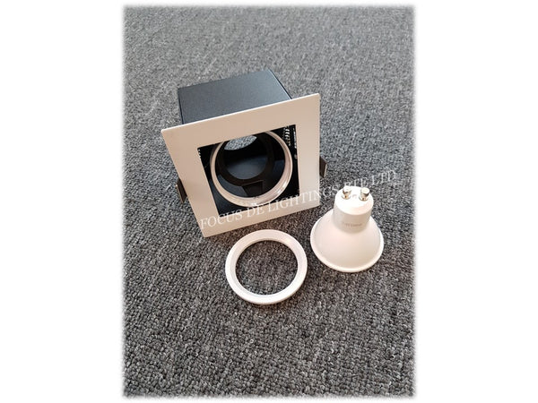 DL 661 SERIES RECESSED SPOTLIGHT -SQUARE (BLACK/WHITE)