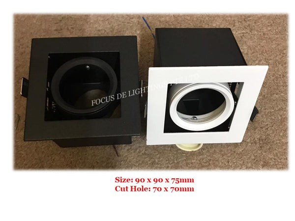 DL 661 SERIES RECESSED SPOTLIGHT -SQUARE (BLACK/WHITE)