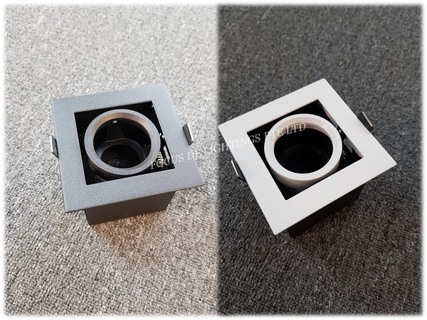 DL 661 SERIES RECESSED SPOTLIGHT -SQUARE (BLACK/WHITE)