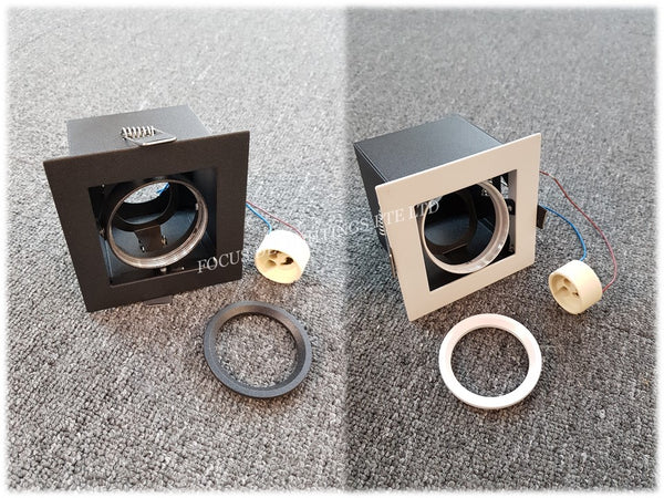 DL 661 SERIES RECESSED SPOTLIGHT -SQUARE (BLACK/WHITE)