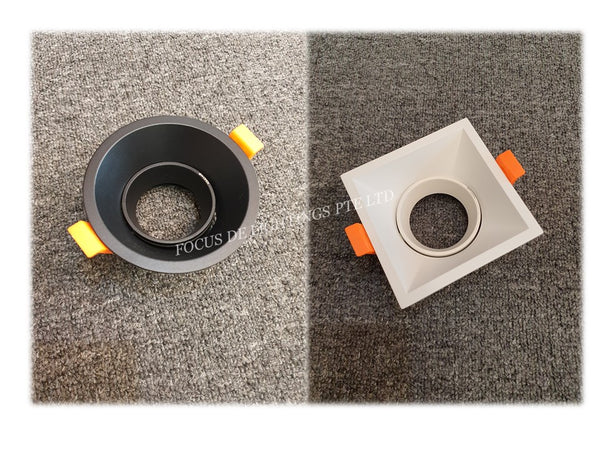 RECESSED SPOTLIGHT DEEPSET 80 -(ROUND/SQUARE) (BLACK/WHITE)