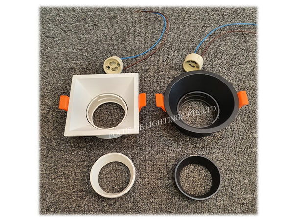 RECESSED SPOTLIGHT DEEPSET 80 -(ROUND/SQUARE) (BLACK/WHITE)