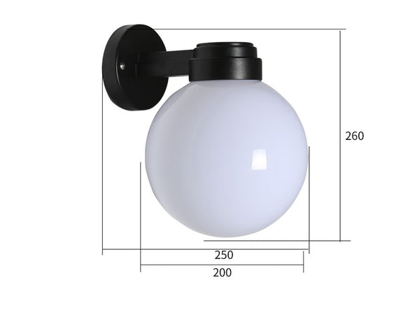 WALL LAMP 8335 GLOBE E27 GLOSS ARCYLIC