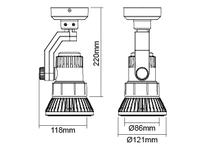MEGAMAN CEILING TRACK LIGHT L0601CL PAR38
