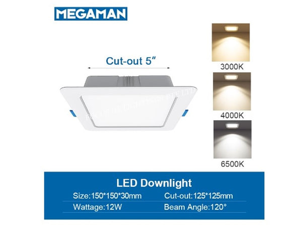 MEGAMAN CLASSIC Recessed Downlight 1119 -SQUARE (9W/12W/15W/18W)