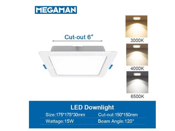 MEGAMAN CLASSIC Recessed Downlight 1119 -SQUARE (9W/12W/15W/18W)