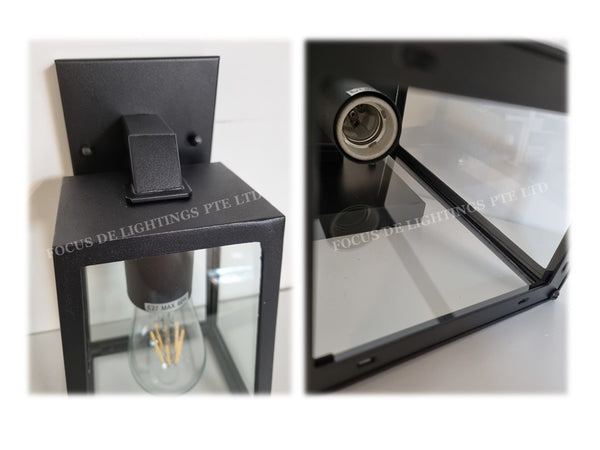 NORDIC WALL LAMP 1302 BLACK -E27