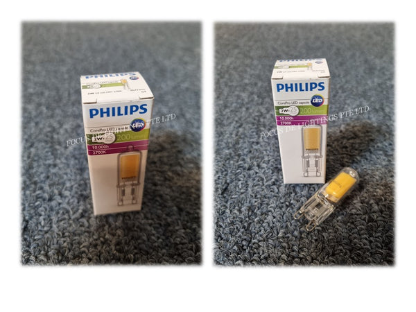 PHILIPS COREPRO 2W/3.5W LED G9 CAPSULE BULB -2700K/3000K
