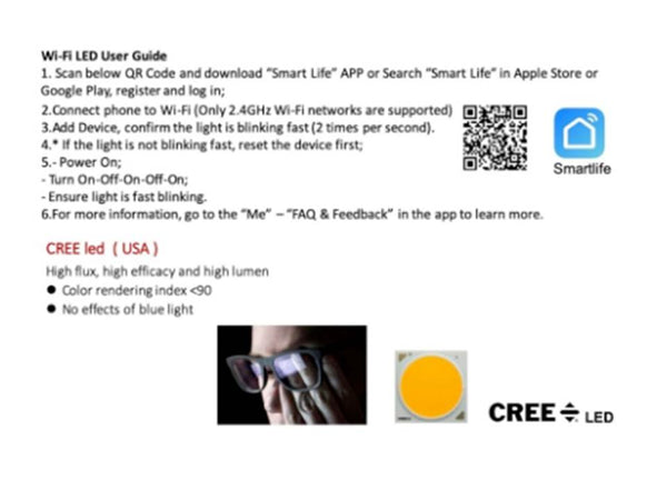 PO SMART WIFI DIMMERABLE GU10 BULB 5.5W ( SMART LIFE APP )