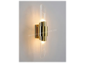 CLASSIC GOLD TUBULAR GLASS 3720 WALL LAMP -LENGTH 50CM