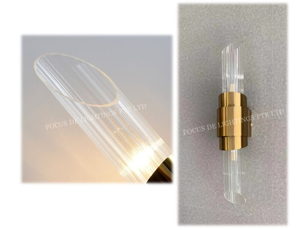 CLASSIC GOLD TUBULAR GLASS 3720 WALL LAMP -LENGTH 50CM