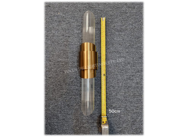 CLASSIC GOLD TUBULAR GLASS 3720 WALL LAMP -LENGTH 50CM