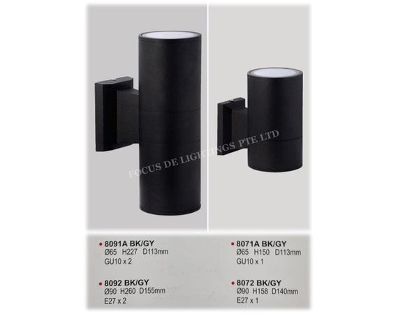 OUTDOOR LAMP WALL 8071 8091 -ROUND (IP65) GU10 Ver.