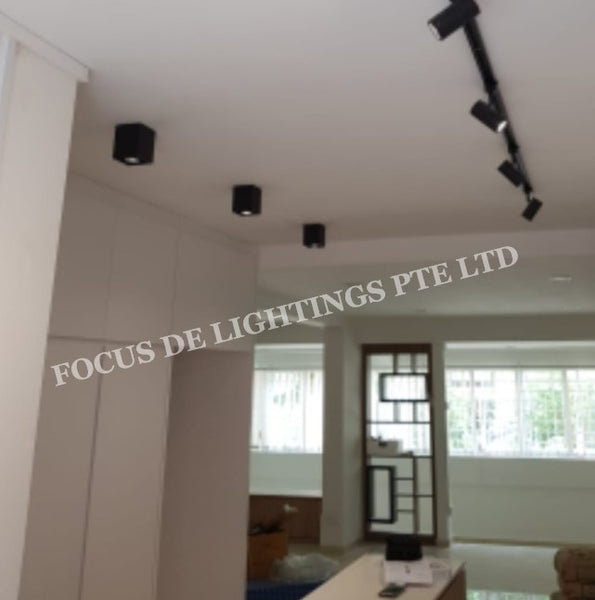 COMPACT CEILING LAMP FDL BOXY 910 (GU10) SINGLE/DOUBLE/TRIPLE