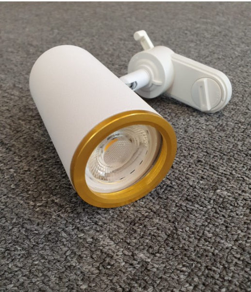 TRACKLIGHT (GU10) TL 902 Cylinder (BLACK/WHITE) W/ROSEGOLD OR GOLD RIM