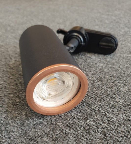 TRACKLIGHT (GU10) TL 902 Cylinder (BLACK/WHITE) W/ROSEGOLD OR GOLD RIM