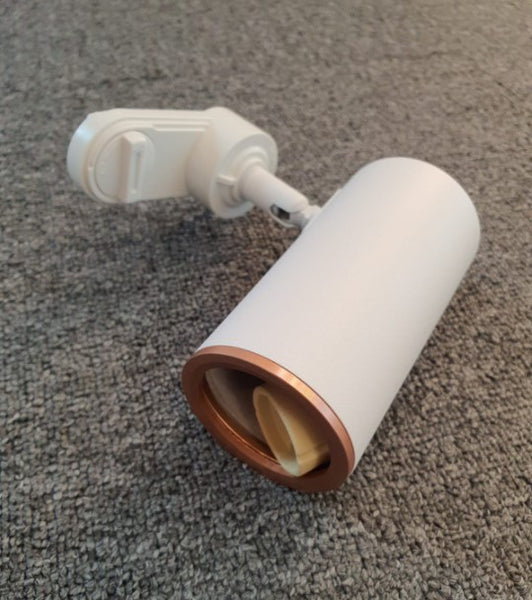 TRACKLIGHT (GU10) TL 902 Cylinder (BLACK/WHITE) W/ROSEGOLD OR GOLD RIM