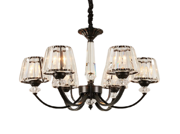 CLASSIC BLACK CRYSTAL CHANDELIER 1007 3L OR 6L