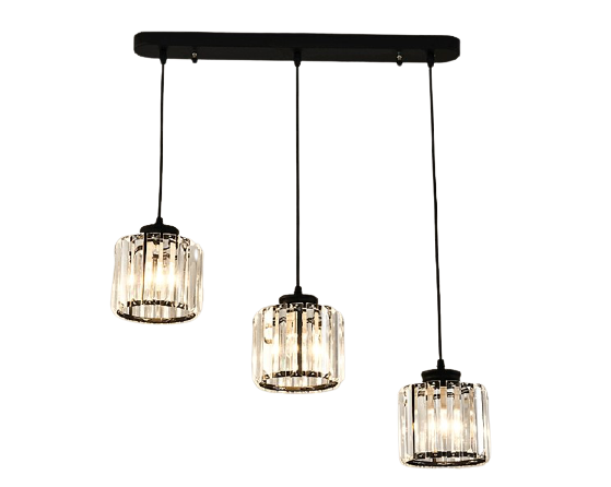 CLASSIC BLACK CRYSTAL CHANDELIER 1007 (STRAIGHT BAR OR ROUND BASE)