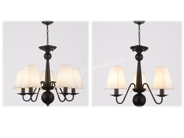 CHANDELIER 6905 BLACK -3L OR 5L