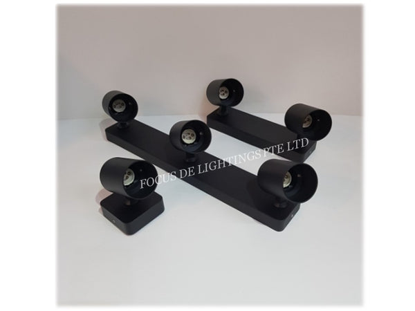 CEILING MOUNTED TRACK SPOTLIGHT LAMP -BLACK ONLY