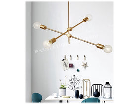 GOLD TURNABLE STICK PENDENT LAMP PL 17006 4L