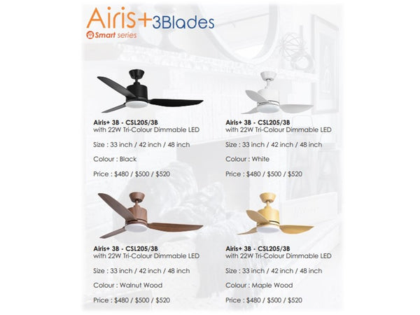 *SMART SERIES*  Crestar Airis 3B -with 22W Lightkit (33"/42"/48")