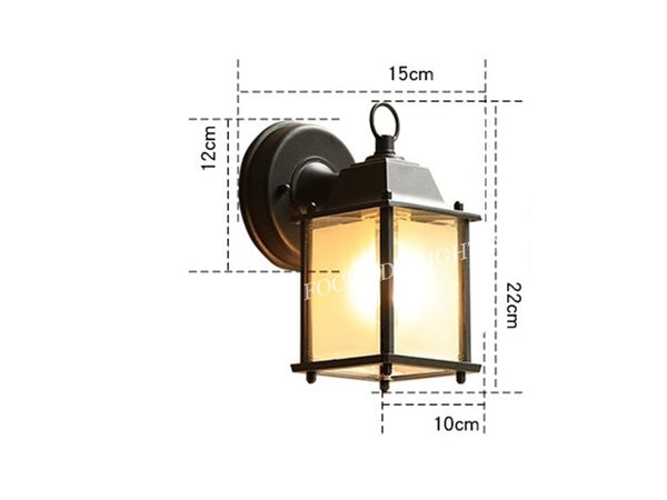 WALL LAMP 8333 E27 HOUSE FROSTED BLACK