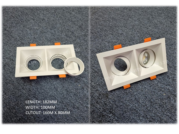 DL 1001 SERIES RECESSED SPOTLIGHT DEEPSET 80 (BLACK/WHITE)