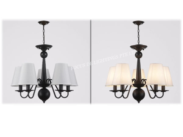 CHANDELIER 6905 BLACK -3L OR 5L
