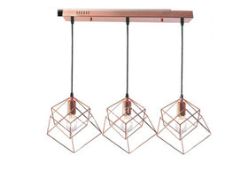 GEOMETRIC ROSEGOLD PENDANT LAMP 3318 E27