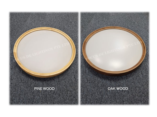 Wooden Frame Ceiling Lamp LED CL5 Dark Oak-Series + Easy-changeable Magnetic Panel