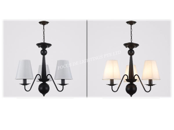 CHANDELIER 6905 BLACK -3L OR 5L
