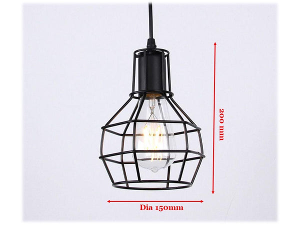 INDUSTRIAL PENDANT LAMP 18023 -BLACK CAGE