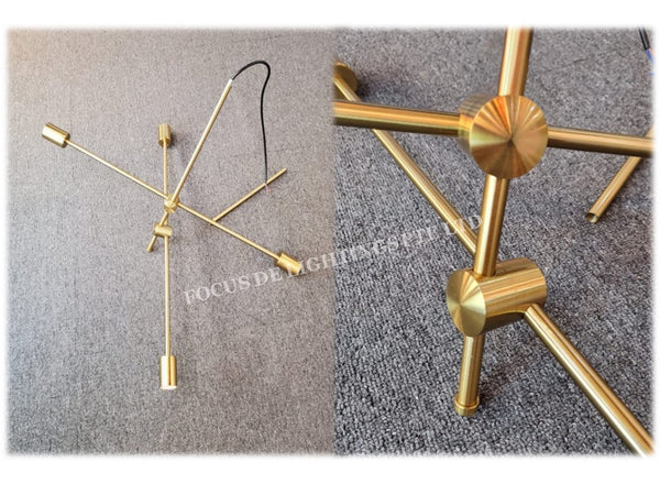 GOLD TURNABLE STICK PENDENT LAMP PL 17006 4L