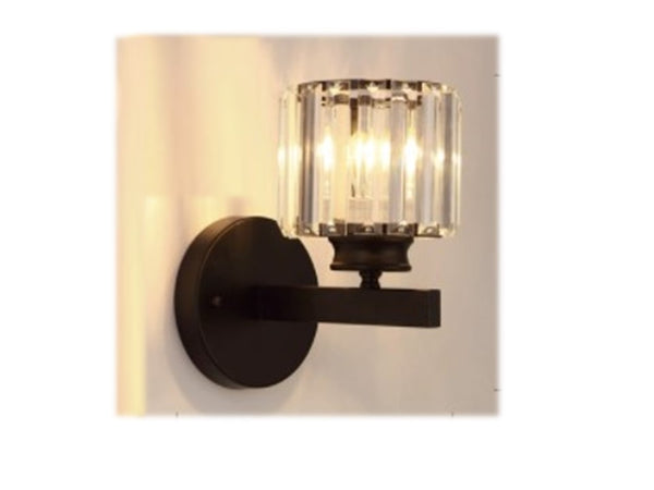 CLASSIC BLACK WITH CRYSTAL 5124 WALL LAMP