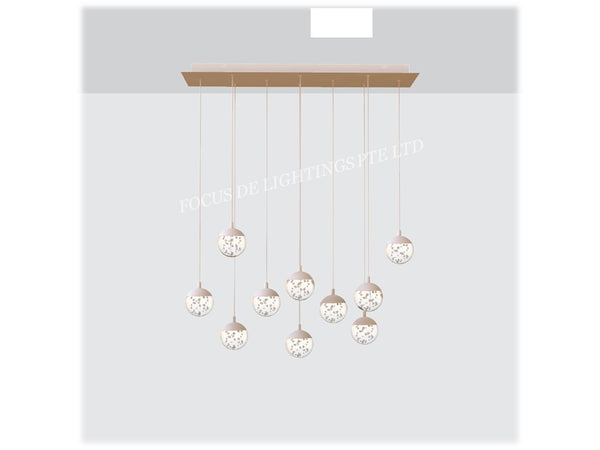 GALAXY LCLASSIC CRYSTAL CEILING CHANDELIER (BRASS GOLD / CHROME)