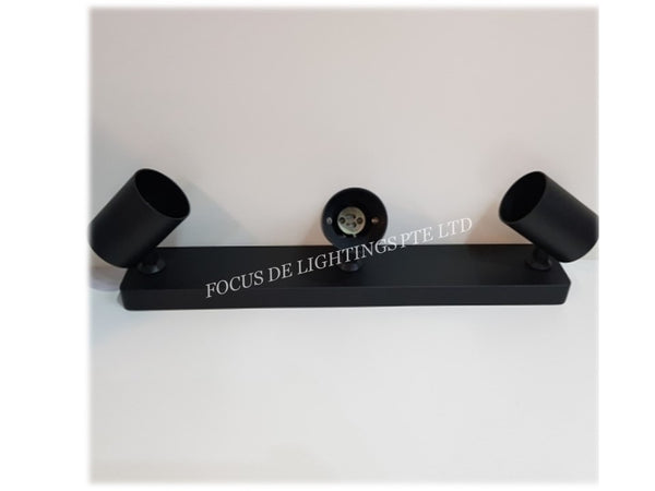 CEILING MOUNTED TRACK SPOTLIGHT LAMP -BLACK ONLY