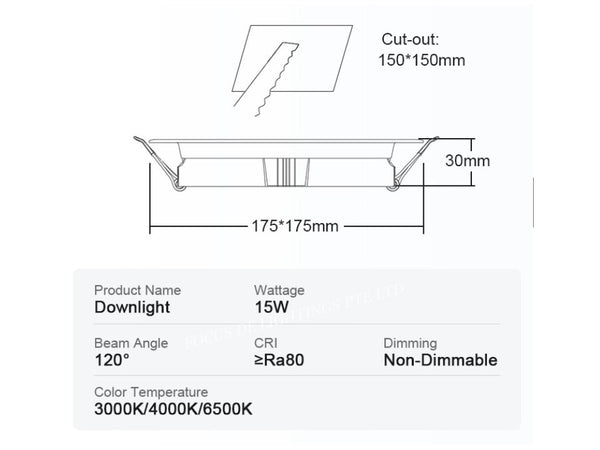 MEGAMAN SURFACE MOUNT CEILING (SQUARE) -BRIGHT & EASY-REPLACE!
