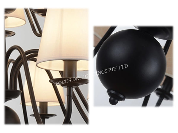 CHANDELIER 6905 BLACK -3L OR 5L