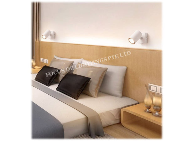 MINIMALIST GU10 3663 WALL LAMP -BLACK/WHITE (w/On-Off switch)